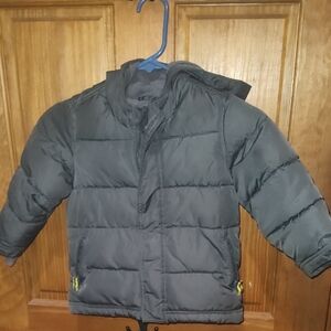 Old Navy Kids Hooded Puffer Jacket in Charcoal Gray